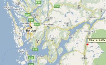 �t�hl� v�etena v Norsku - mapa